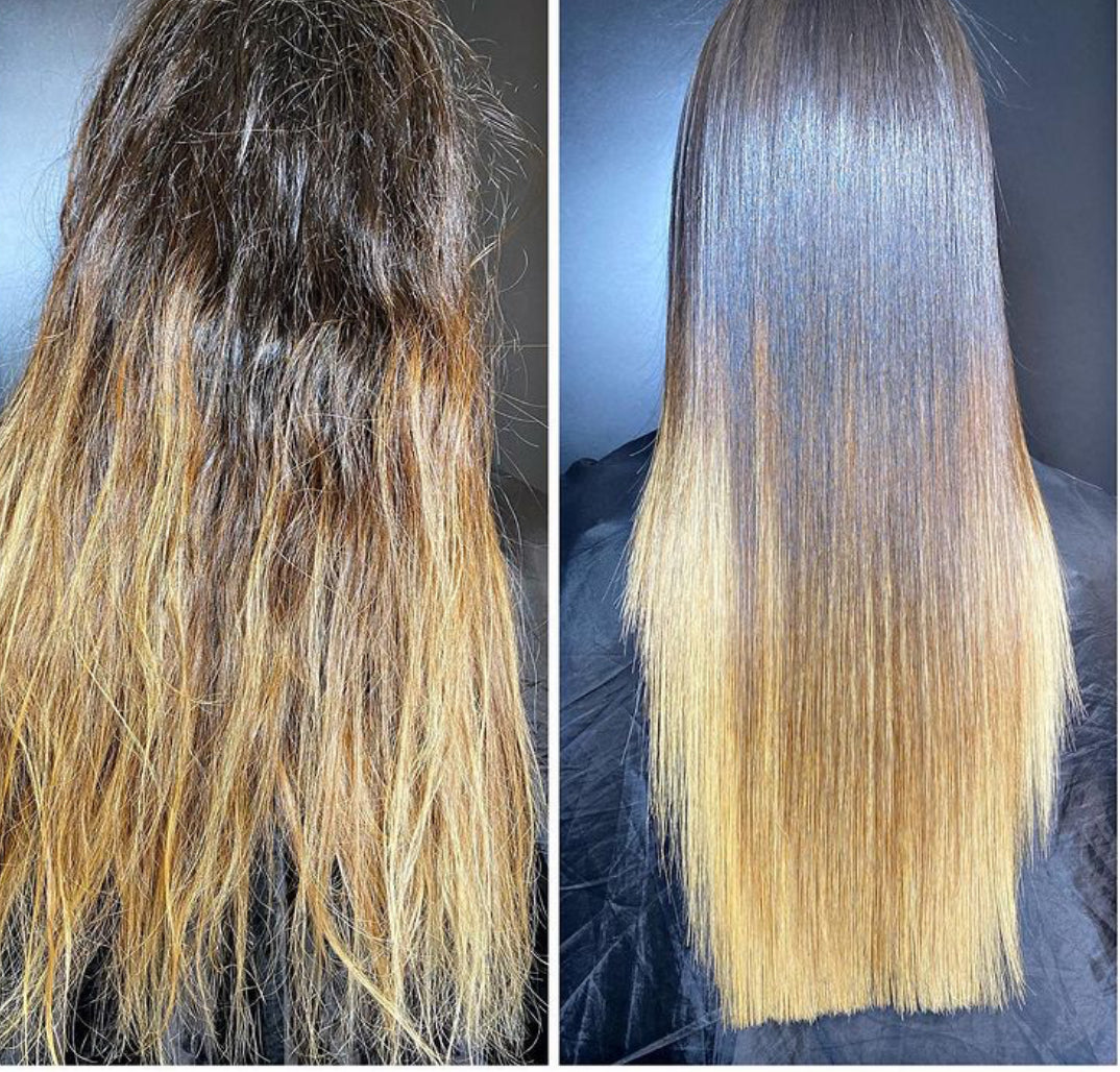 Straightening Banana Blond